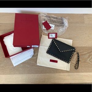 Valentino Rockstud Medium Envelope Clutch